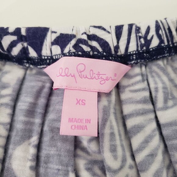 Lilly Pulitzer Matyson Zebra Strapless Dress Bright Navy I Herd You Womens Sz XS - Picture 5 of 12